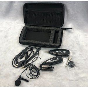 KIMAFUN Wireless Lavalier Microphone System, 2.4G Wireless Lapel Microphone